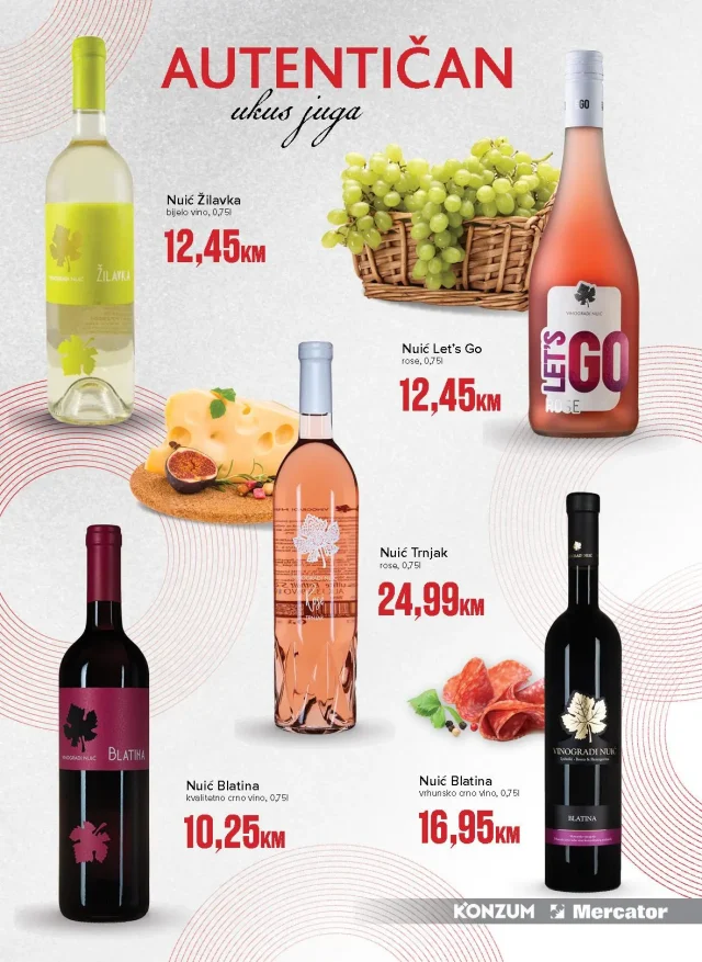 Konzum i Mercator: Katalog vina