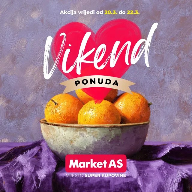 Market AS: Vikend akcija (od 20.03. do 22.03.2026)