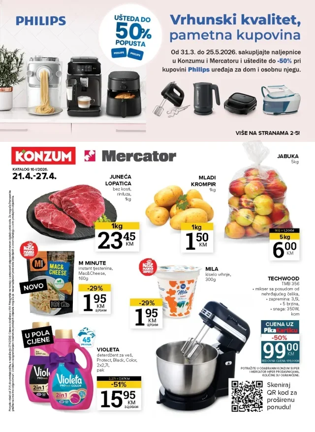 Konzum i Mercator: Katalog FBiH (od 21.04. do 27.04.2026)