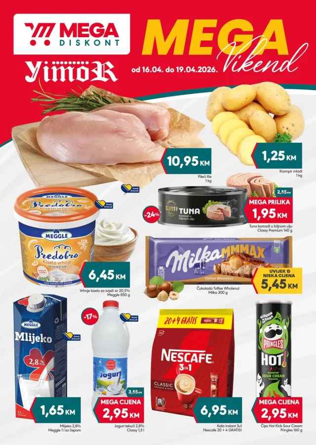 Mega diskont: Vikend akcija (od 16.04. do 19.04.2026)