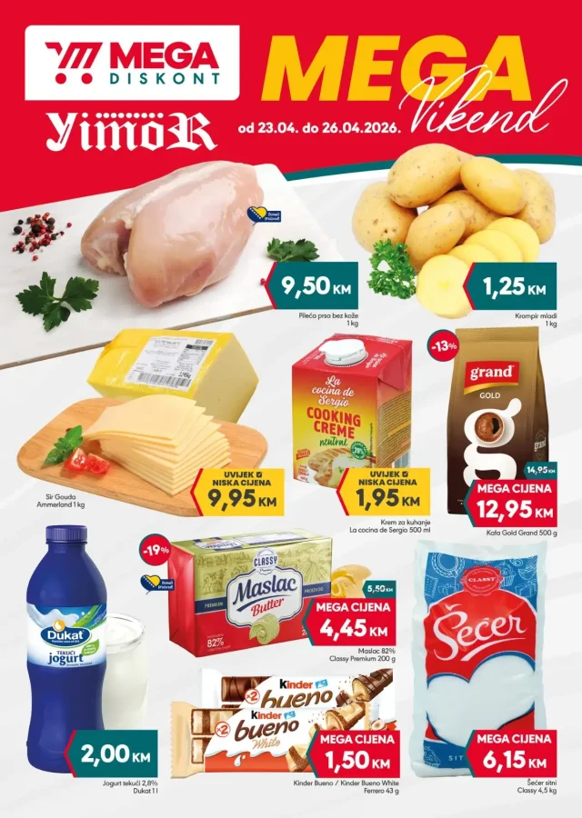 Mega diskont: Vikend akcija (od 23.04. do 26.04.2026)