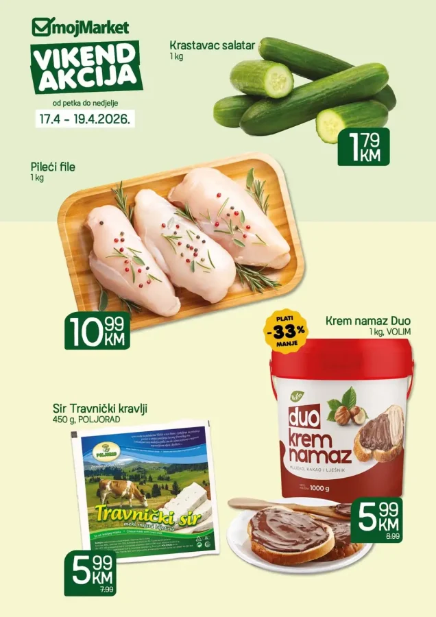 Moj Market: Vikend akcija (od 17.04. do 19.04.2026)