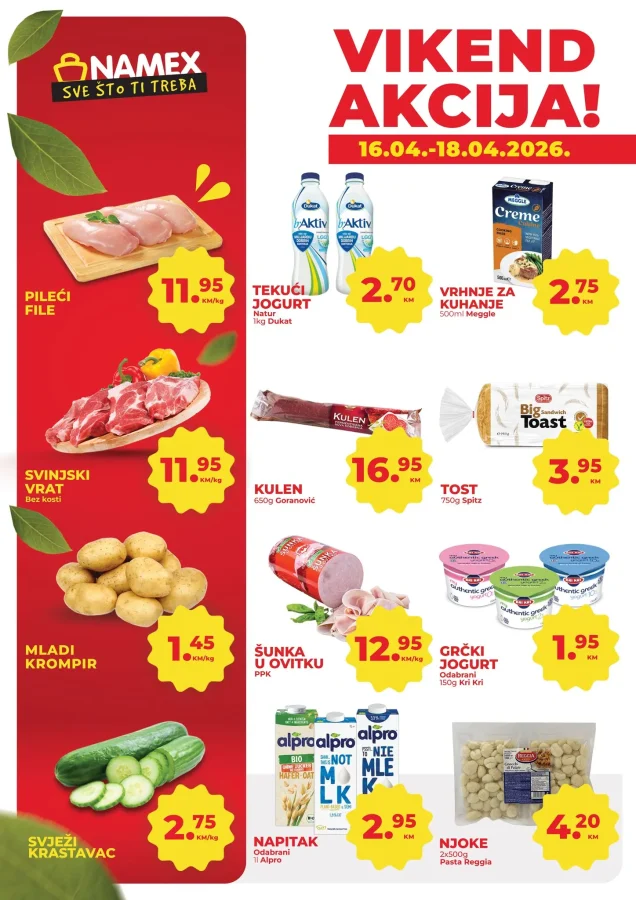 Namex: Vikend akcija (od 16.04. do 18.04.2026)