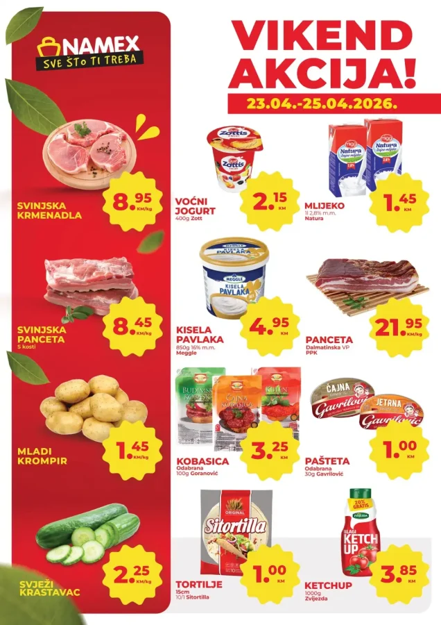 Namex: Vikend akcija (od 23.04. do 25.04.2026)