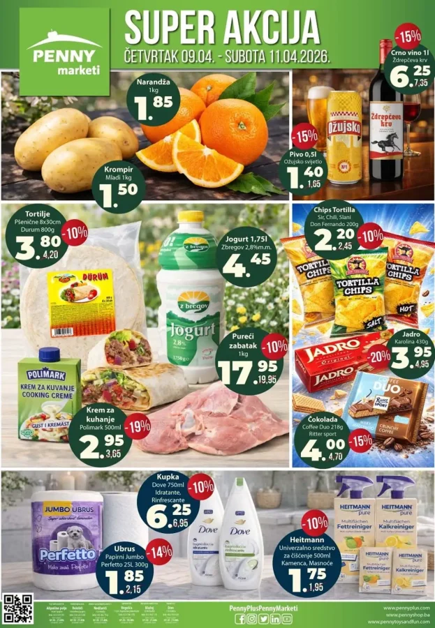 Penny market: Vikend akcija (od 09.04. do 11.04.2026)