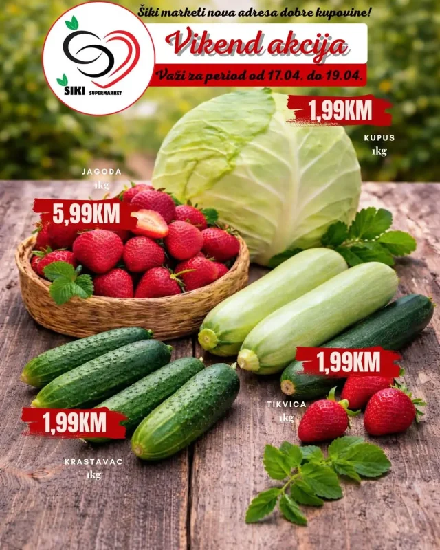 Šiki marketi: Vikend akcija (od 17.04. do 19.04.2026)