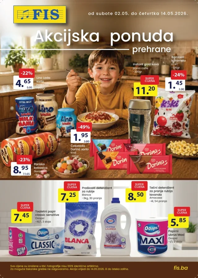 FIS: Akcijska ponuda prehrane (od 02.05. do 14.05.2026)