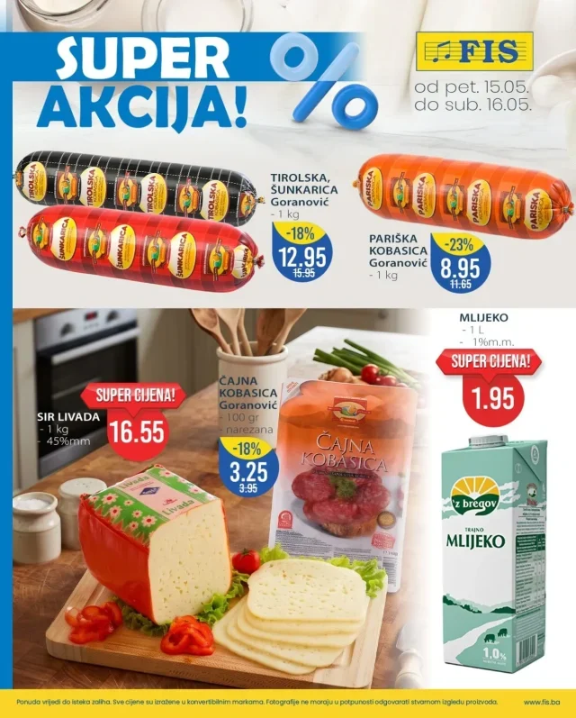 FIS: Vikend akcija (od 15.05. do 16.05.2026)