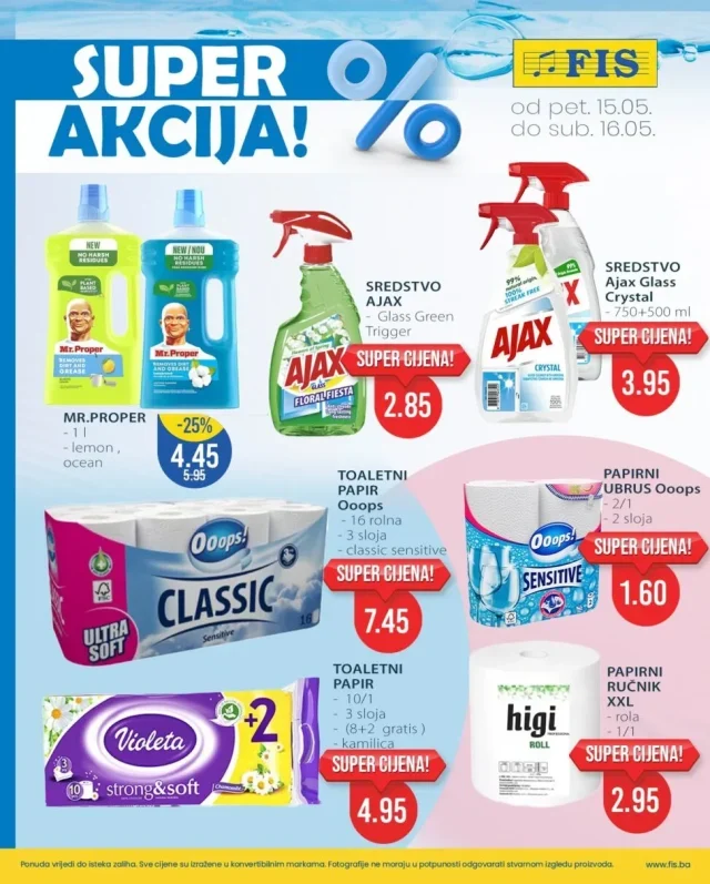 FIS: Vikend akcija (od 15.05. do 16.05.2026)