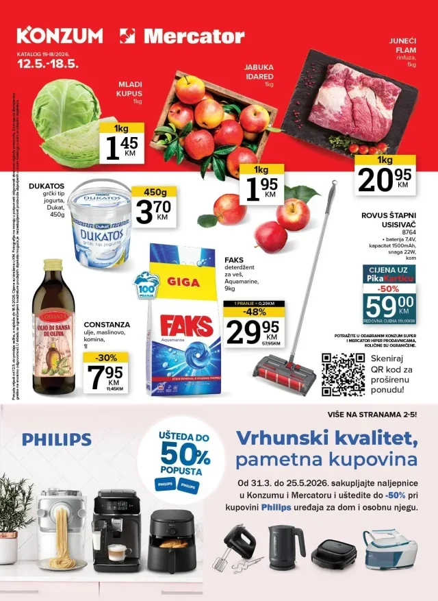 Konzum i Mercator: Katalog RS (od 12.05. do 18.05.2026)