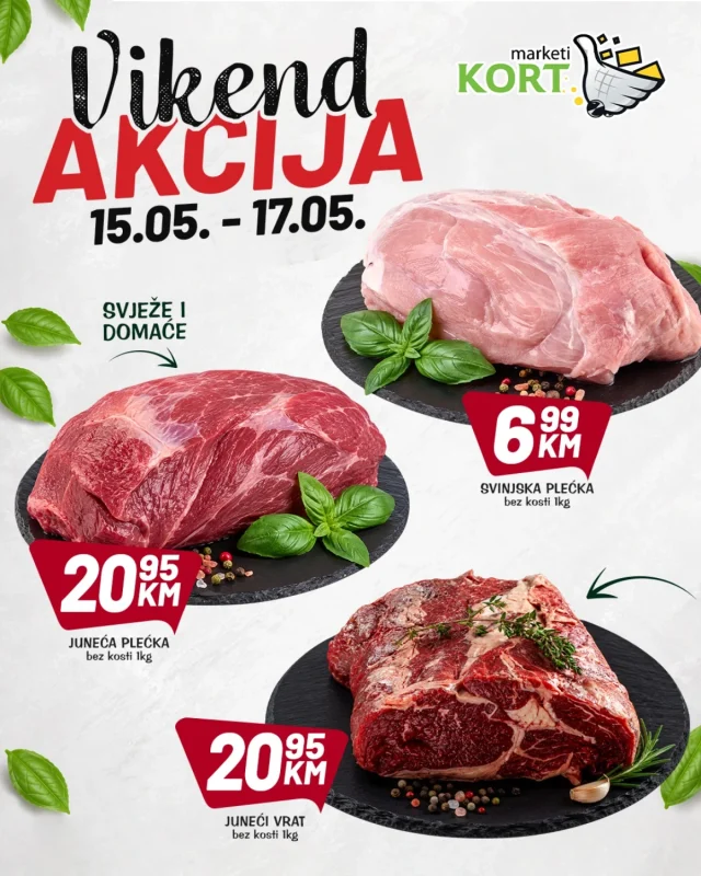 Kort marketi: Vikend akcija (od 15.05. do 17.05.2026)