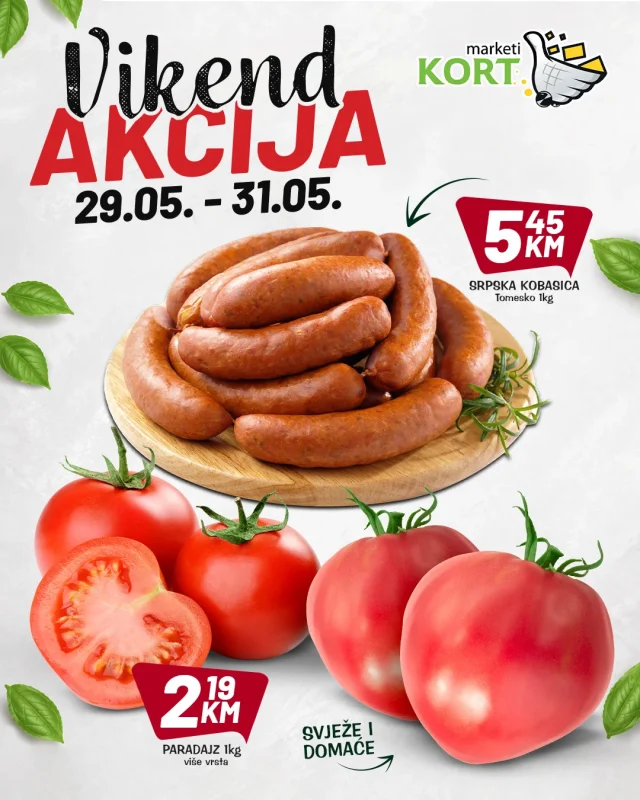 Kort marketi: Vikend akcija (od 29.05. do 31.05.2026)