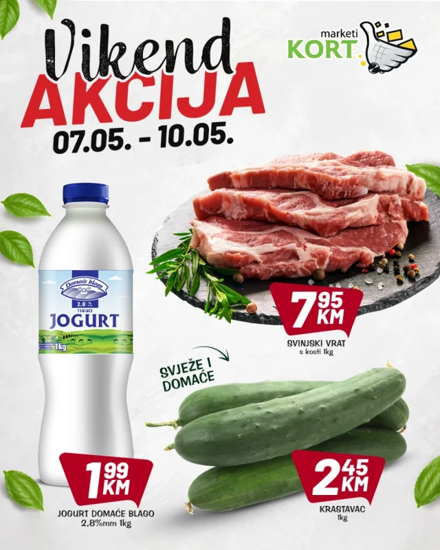 Kort marketi: Vikend akcija (od 07.05. do 10.05.2026)