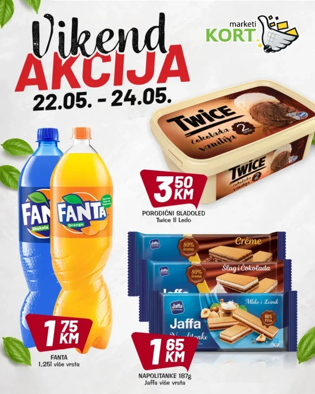 Kort marketi: Vikend akcija (od 22.05. do 24.05.2026)