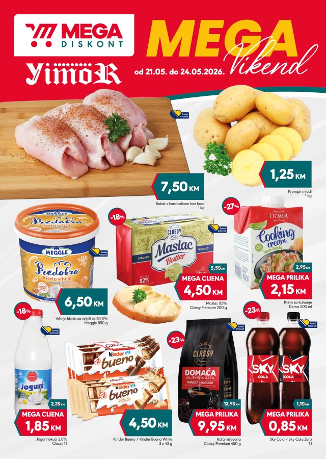 Mega diskont: Vikend akcija (od 21.05. do 24.05.2026)