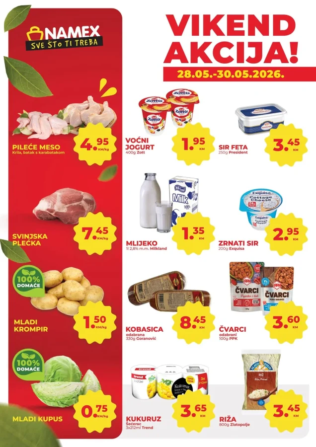 Namex: Vikend akcija (od 28.05. do 30.05.2026)