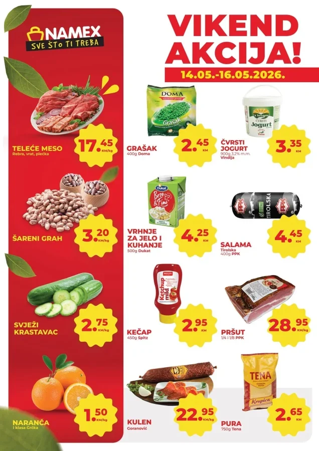 Namex: Vikend akcija (od 14.05. do 16.05.2026)