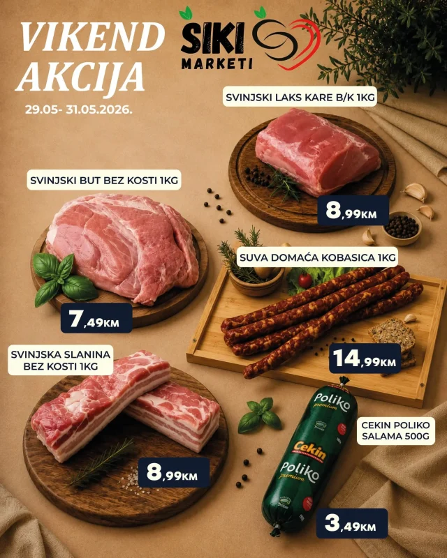 Šiki: Vikend akcija (od 29.05. do 31.05.2026)