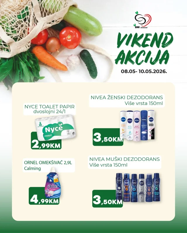 Šiki: Vikend akcija (od 08.05. do 10.05.2026)