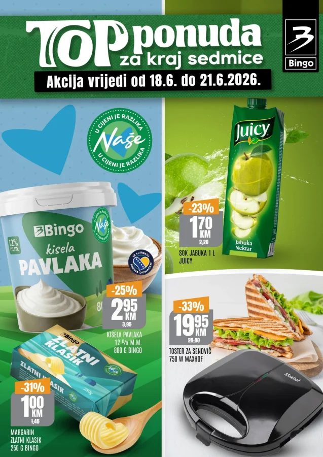 Bingo: Top ponuda za kraj sedmice RS (od 18.06. do 21.06.2026)
