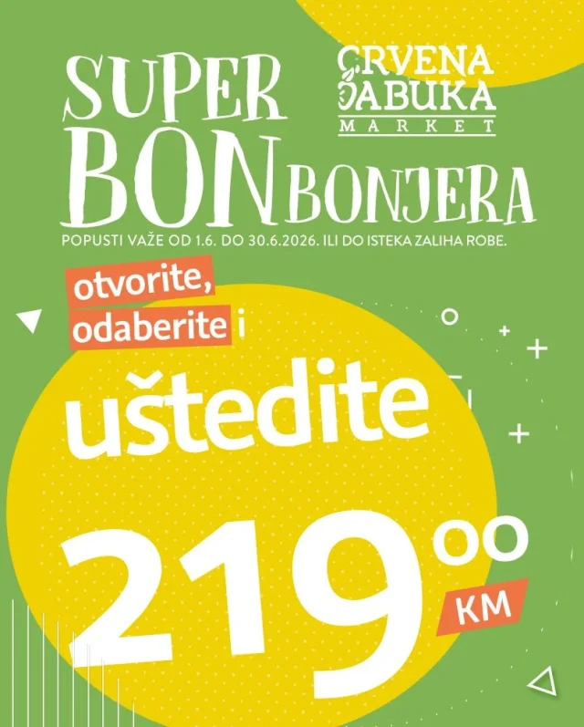 Crvena jabuka: Super BONbonjera (od 01.06. do 30.06.2026)