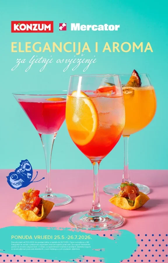 Konzum i Mercator: Alkoholna pića (od 25.05. do 26.07.2026)