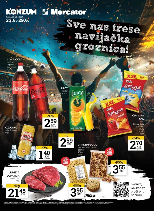 Konzum i Mercator: Katalog FBiH (od 23.06. do 29.06.2026)