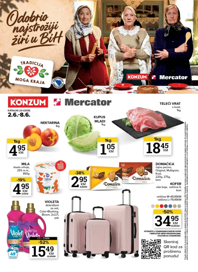 Konzum i Mercator: Katalog FBiH (od 02.06. do 08.06.2026)