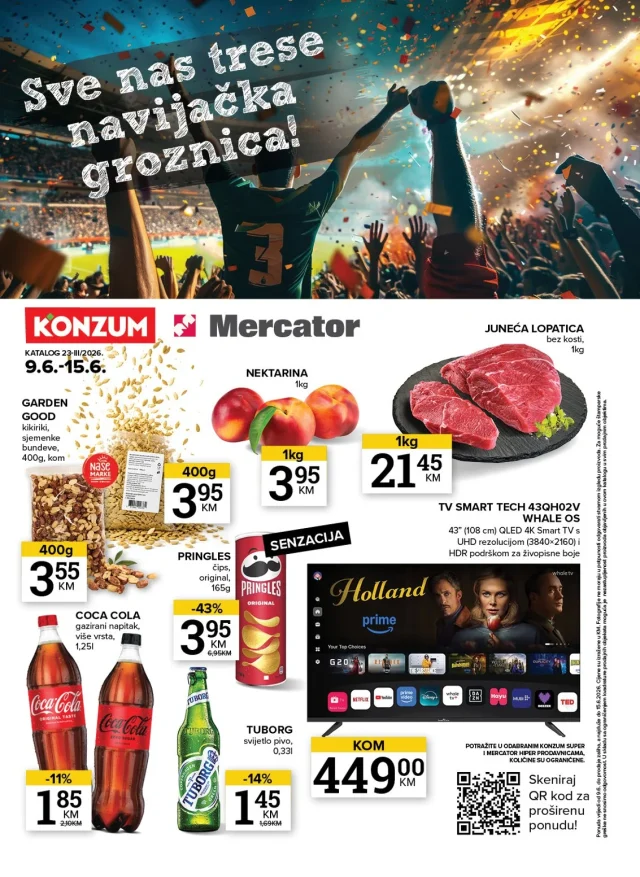 Konzum i Mercator: Katalog RS (od 09.06. do 15.06.2026)