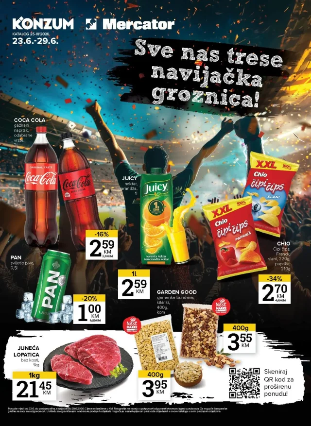 Konzum i Mercator: Katalog RS (od 23.06. do 29.06.2026)