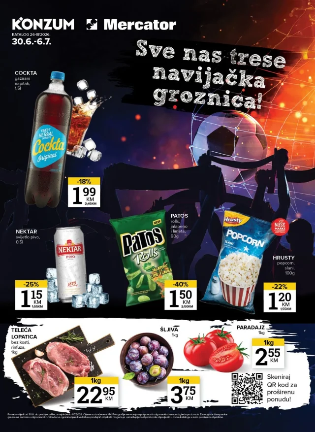 Konzum i Mercator: Katalog RS (od 30.06. do 06.07.2026)