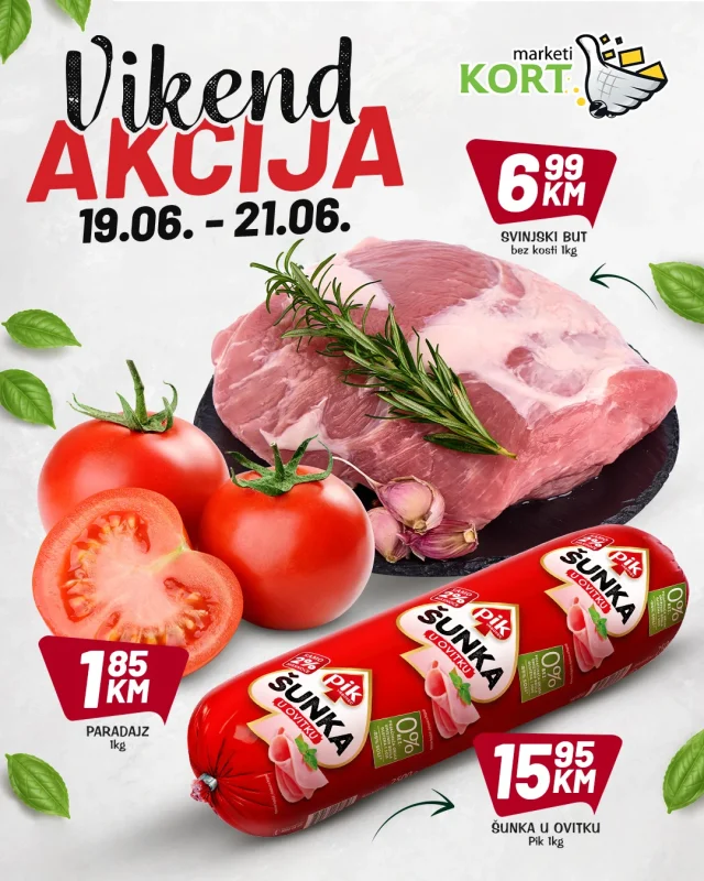 Kort marketi: Vikend akcija (od 19.06. do 21.06.2026)