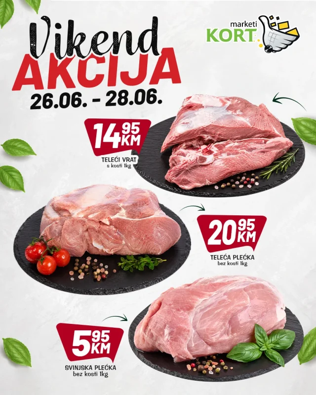 Kort marketi: Vikend akcija (od 26.06. do 28.06.2026)