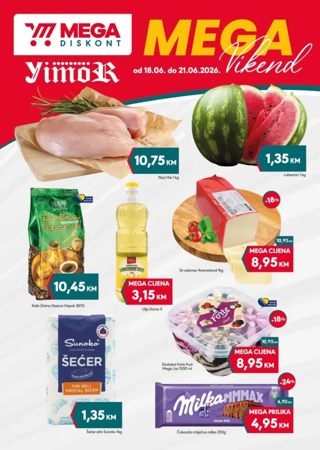 Mega diskont: Vikend akcija (od 18.06. do 21.06.2026)
