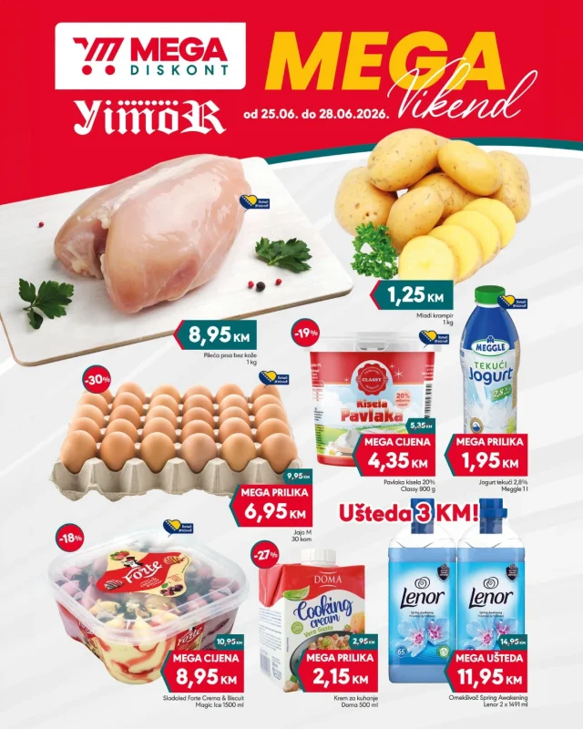 Mega diskont: Vikend akcija (od 26.06. do 28.06.2026)