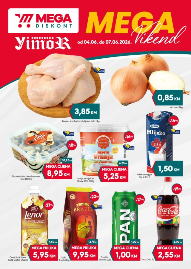 Mega diskont: Vikend akcija (od 04.06. do 07.06.2026)