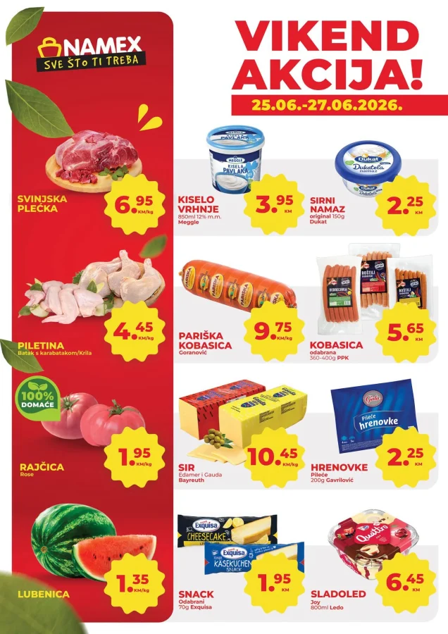 Namex: Vikend akcija (od 25.06. do 27.06.2026)