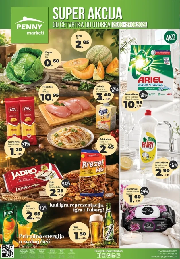 Penny marketi: Super akcija (od 25.06. do 27.06.2026)