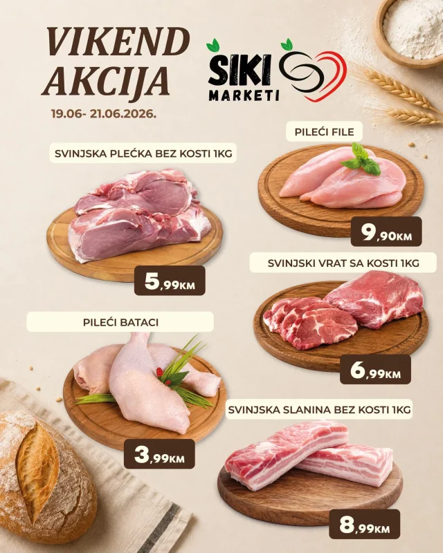 Šiki: Vikend akcija (od 19.06. do 21.06.2026)