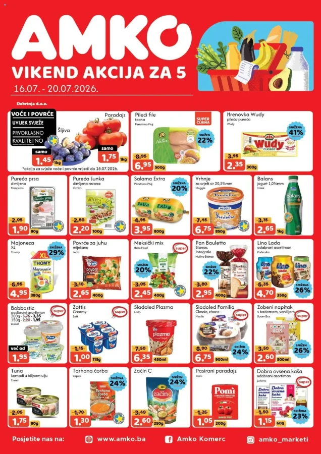 Amko komerc: Vikend akcija (od 16.07. do 20.07.2026)