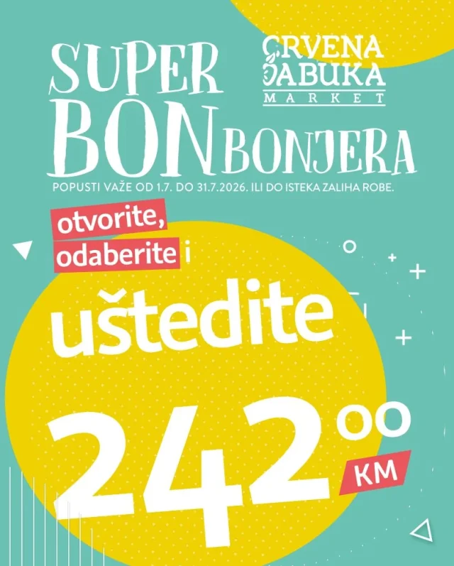 Crvena jabuka: Super BONbonjera (od 01.07. do 31.07.2026)