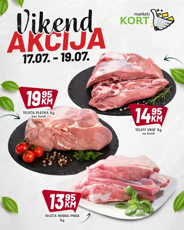 Kort marketi: Vikend akcija (od 17.07. do 19.07.2026)