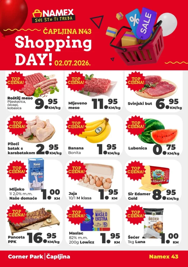 Namex Čapljina: Shopping day (od 02.07. do 02.07.2026)