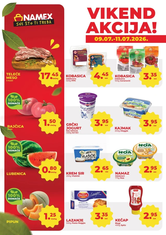 Namex: Vikend akcija (od 09.07. do 11.07.2026)