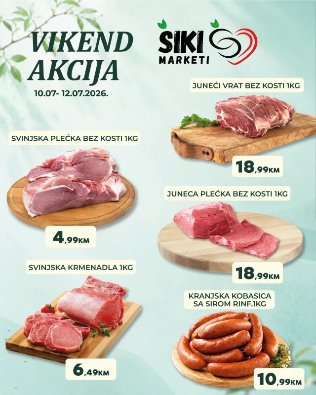Šiki: Vikend akcija (od 10.07. do 12.07.2026)
