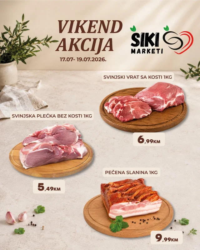 Šiki: Vikend akcija (od 17.07. do 19.07.2026)