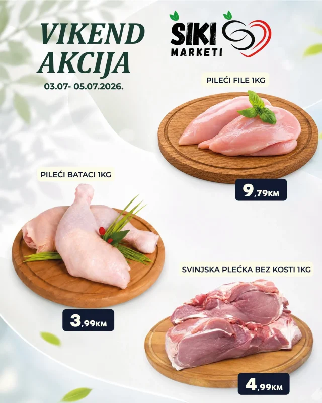 Šiki: Vikend akcija (od 03.07. do 05.07.2026)