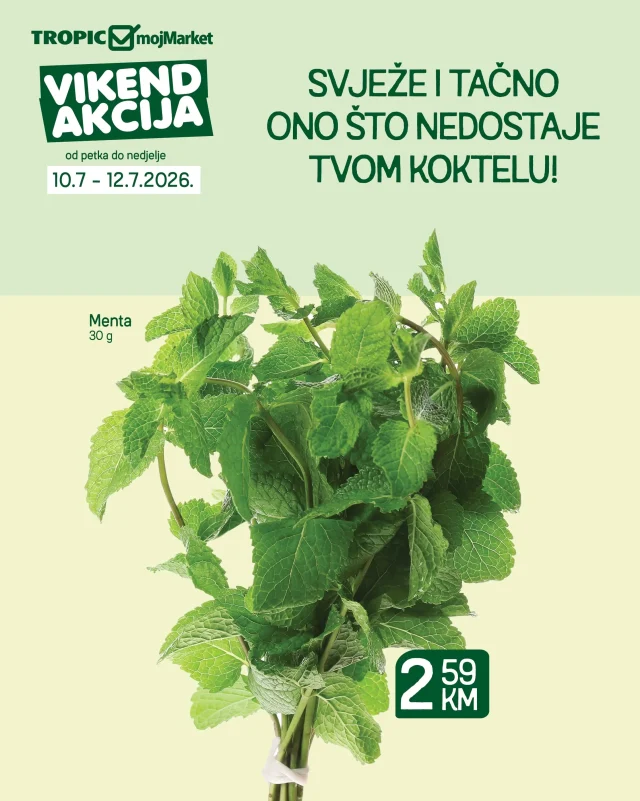 Tropic i Moj Market: Vikend akcija
