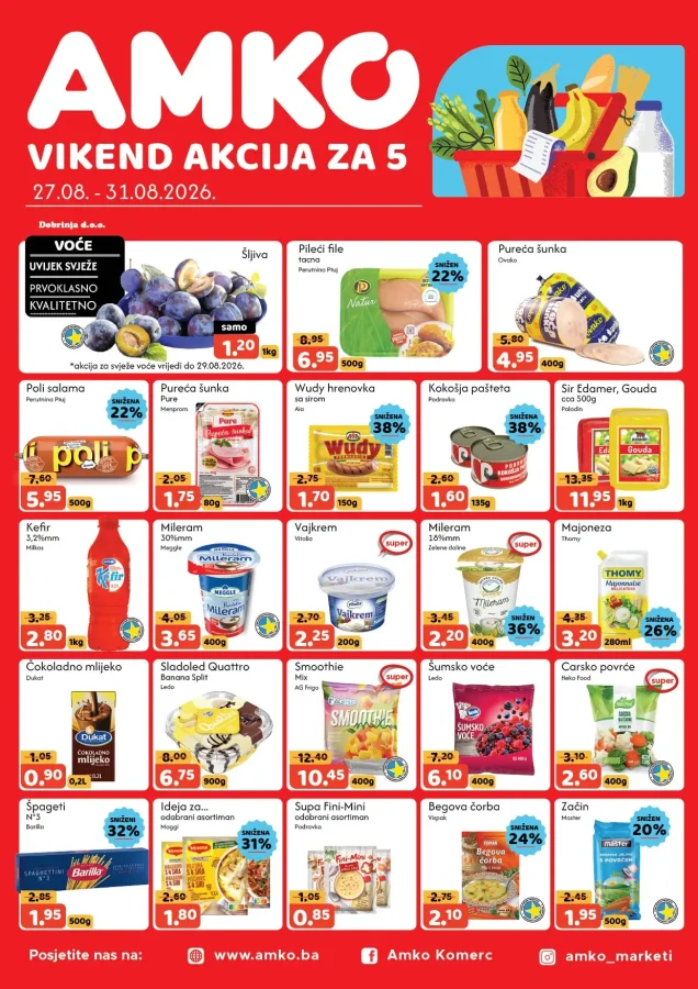 Amko komerc: Vikend akcija (od 27.08. do 31.08.2026)