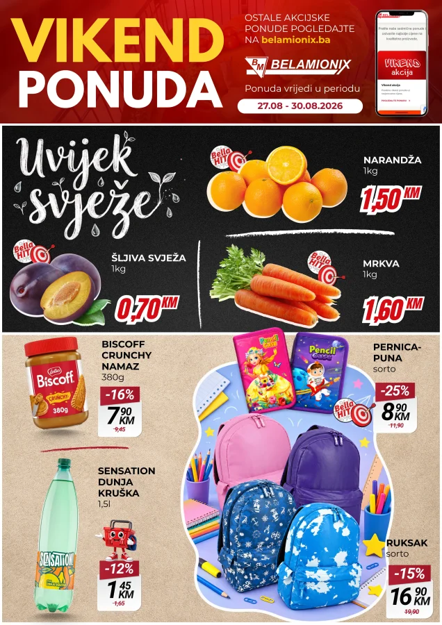 Belamionix: Vikend ponuda (od 27.08. do 30.08.2026)